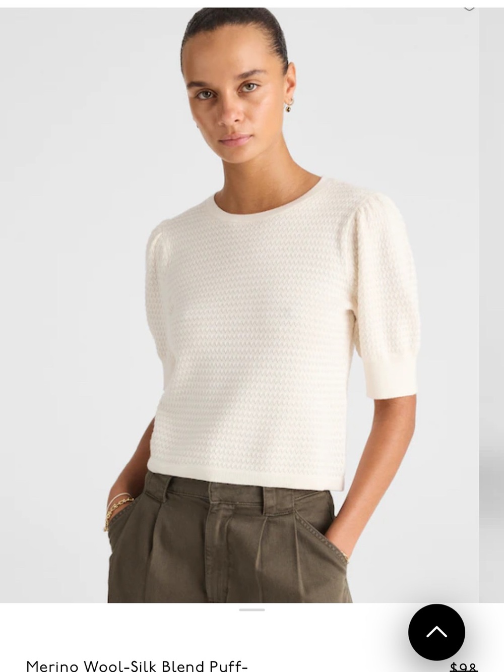 Madewell Women's Merino Silk Diana Fem Tee in Ivory